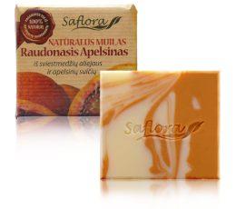 Red orange natural soap
