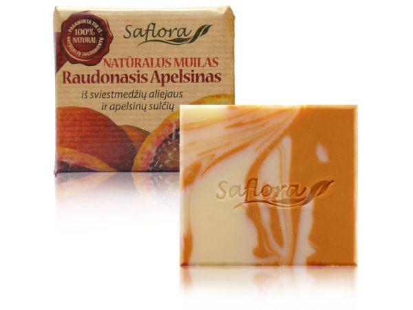 Red orange natural soap