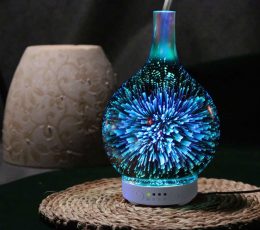 3D glass firework essential oil diffuser