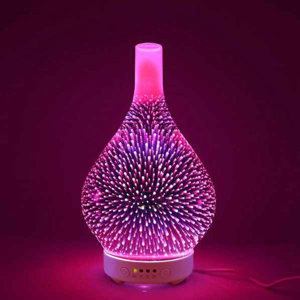 3D glass firework essential oil diffuser