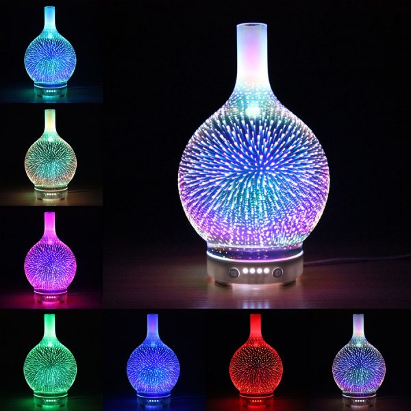 3D glass firework essential oil diffuser